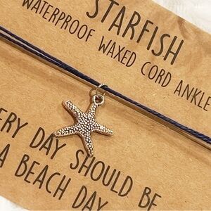 New Starfish Ankle Bracelet Beach Silver Charm Anklet Gift Boutique Jewelry